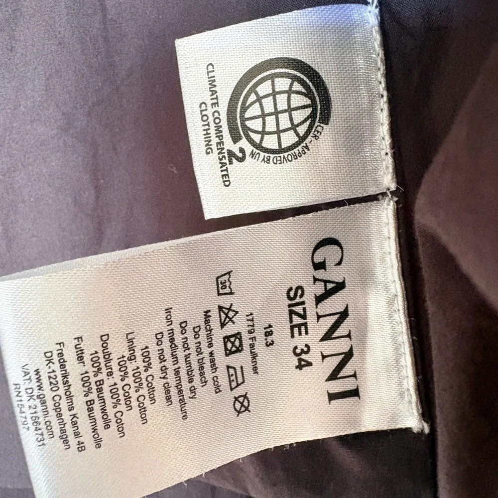 Ganni Faulkner Black & White Zebra-Print Quilted Tie-Front Jacket. EUC - Picture 6 of 7